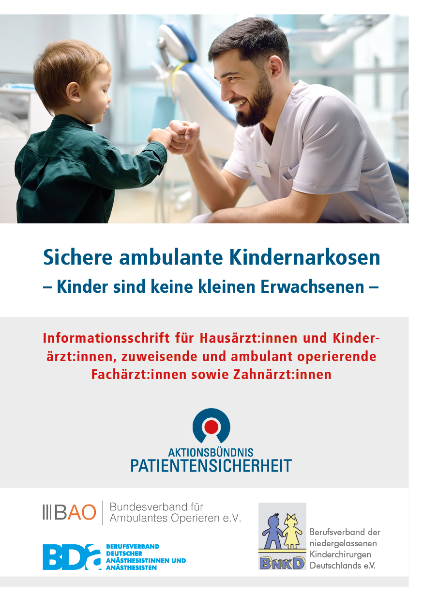 Neue Handlungsempfehlung: Sichere ambulante Kindernarkosen